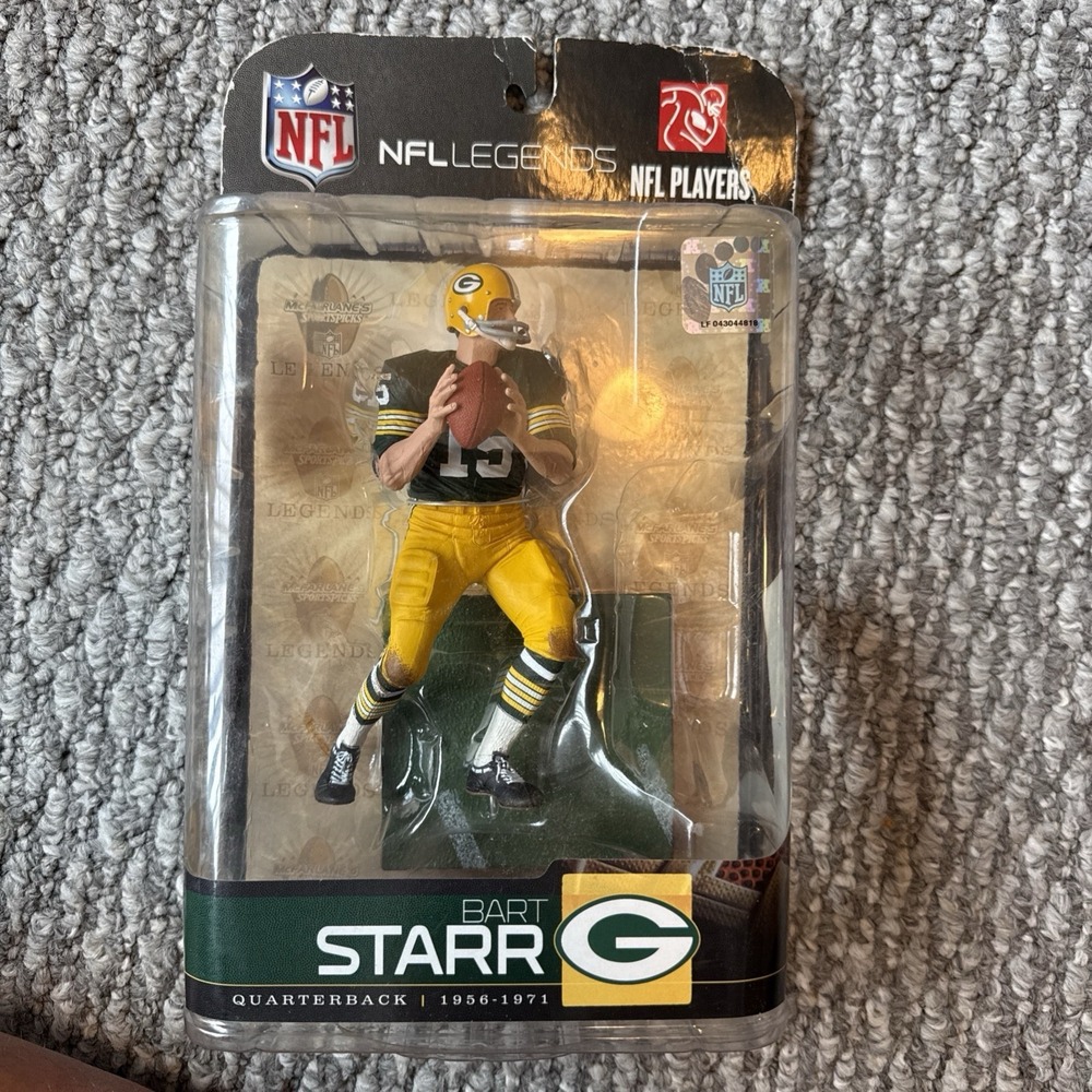 McFarlane NFL Legends Bart Starr 5 2009 Green Bay Packers GREEN JERSEY VARIANT